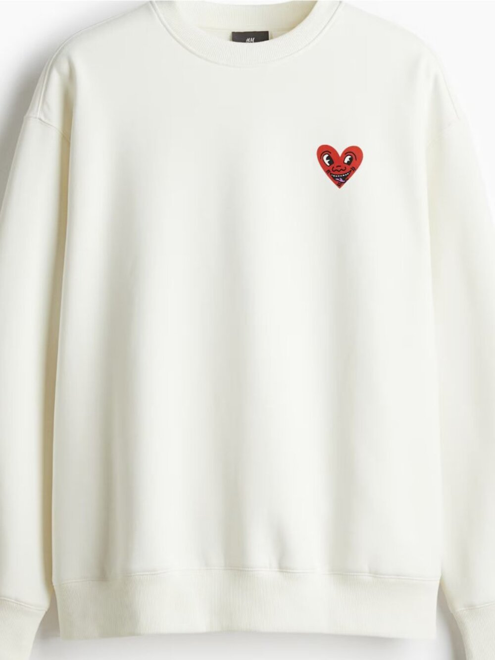 H&M Keith Haring 20 Drawings Sweatshirt Large NWT Rare Hard to Find, White